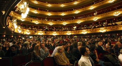 El Teatro del Liceo durante un día de función.