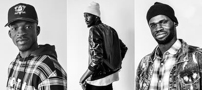 Bamba, Idrissa y Abdou, tres de los manteros que buscan su futuro en la moda gracias a esta inicitiva.