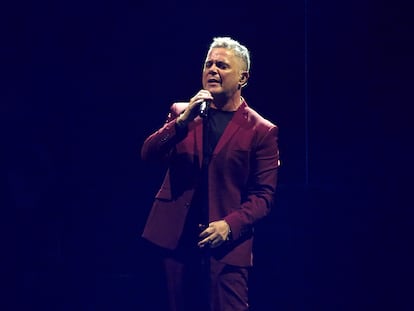 Alejandro Sanz durante su concierto el pasado 15 de junio en Valencia.