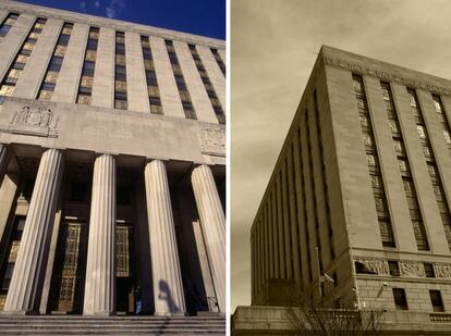 También conocido como el edificio Mario Merola, en honor al implacable fiscal del distrito entre 1972 y 1987, fue construido por los arquitectos Max Hausel y Joseph H., en estilo 'art déco'. De él se ha dicho que es el edificio del perfecto estilo americano del siglo XX. |