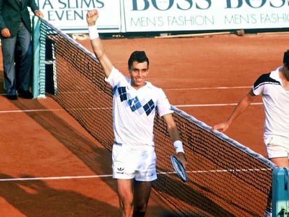 Lendl celebra su victoria en la final de Roland Garros de 1984 ante McEnroe. / RINDOFF PETROFF (GETTY)