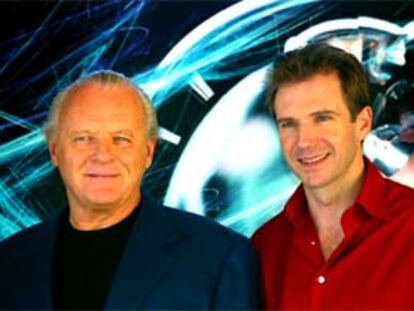 Anthony Hopkins y Ralph Fiennes, ayer en Sitges