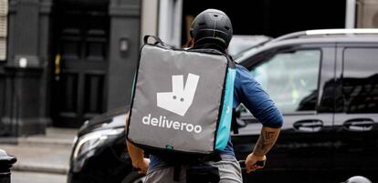 Un repartidor de Deliveroo en Londres