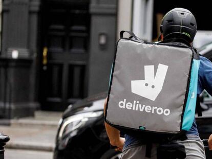 Un repartidor de Deliveroo en Londres