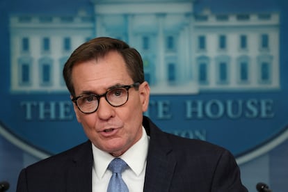 The spokesperson for the U.S. National Security Council, John Kirby, during a press conference on January 10.
