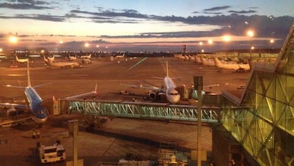 Barcelona airport: 6am, and Sam Cookney begins his journey to work.