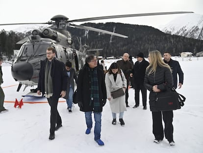 El presidente de Colombia, Gustavo Petro, a su llegada a Davos (Suiza), este martes.