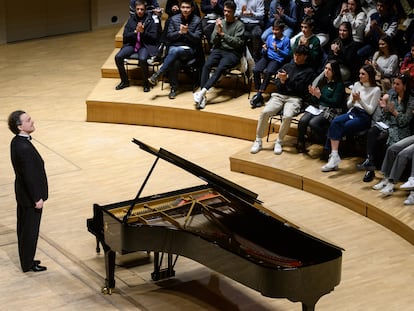 Evgeny Kissin en el Auditorio Nacional, el pasado lunes en Madrid.