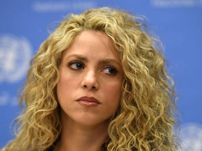 La cantante Shakira en un evento de UNICEF en 2015 