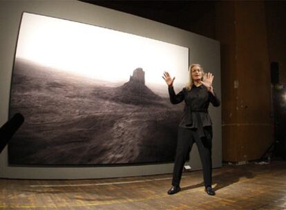 La fotógrafa Annie Leibovitz, en la presentación en Berlín de una retrospectiva de su obra el 20 de febrero.
