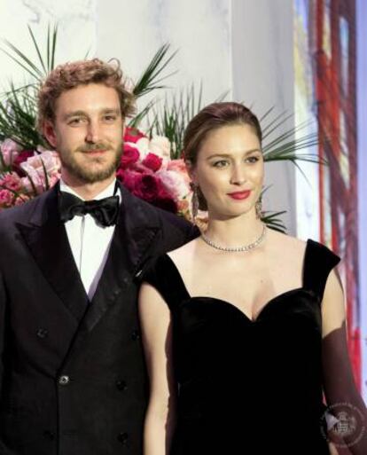 Pierre Casiraghi y Beatrice Borromeo en el baile de la rosa celebrado en marzo de 2018 en Mónaco.