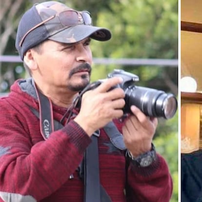 A la izquierda, el fotoperiodista Margarito Martínez, de Tijuana y el periodista veracruzano José Luis Gamboa Arenas, director del medio digital Inforegio.