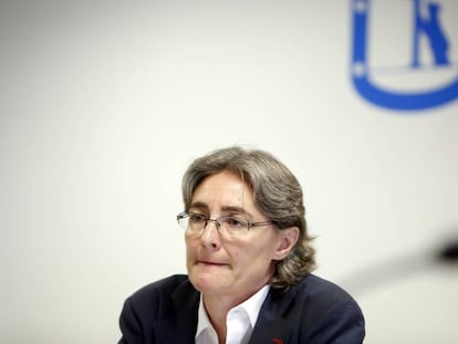 La concejal Marta Higueras en el Ayuntamiento de Madrid.
