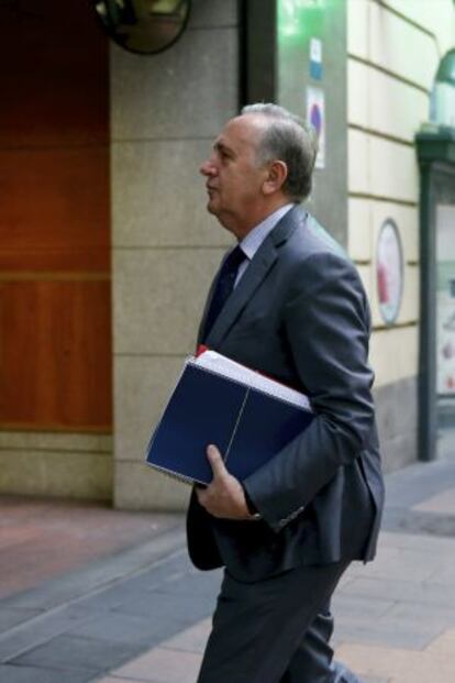 Former Pescanova chairman Manuel Fernández de Sousa arrives at the High Court.