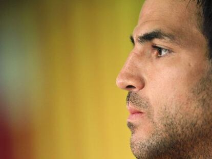 Cesc Fabregas, durante la rueda de prensa.