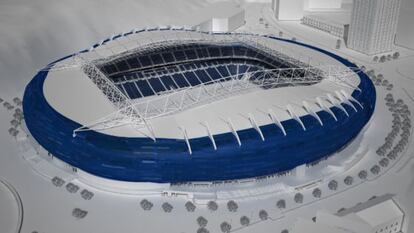 Maqueta del nuevo estadio de Anoeta.