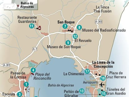 24 horas en... la bahía de Algeciras, el mapa