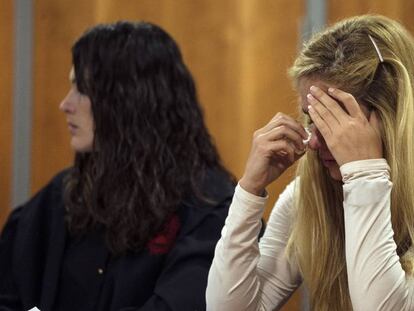 La modelo eslovaca María Kukucova, durante el juicio.
