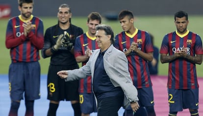 Tata Martino en el Camp Nou.