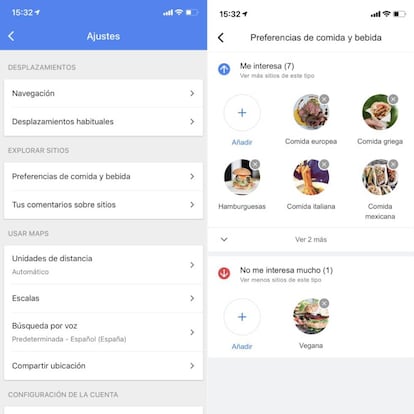 Google Maps puede acotar las recomendaciones hosteleras según nuestros gustos.