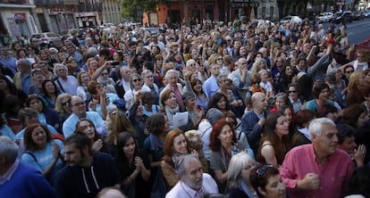 Simpatizantes de Ahora Madrid en Madrid.