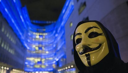 Un activista d'Anonymous.
