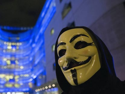 Un activista de Anonymous.