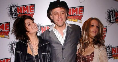 Bob Geldof con sus hijas Pixie y Peaches.