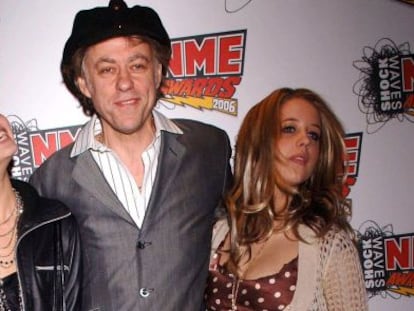 Bob Geldof con sus hijas Pixie y  Peaches.