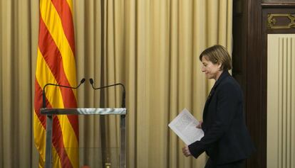 La presidenta del Parlament, Carme Focadell.