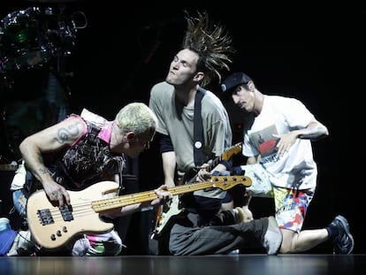 Red Hot Chili Peppers, en su concierto de septiembre en Madrid.