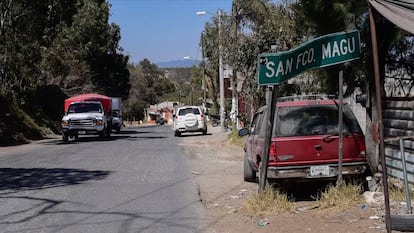 La v&iacute;a principal de San Francisco Mag&uacute;, en el Estado de M&eacute;xico.