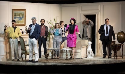 El elenco de la ópera 'Agrippina', en el Teatro de la Maestranza de Sevilla.