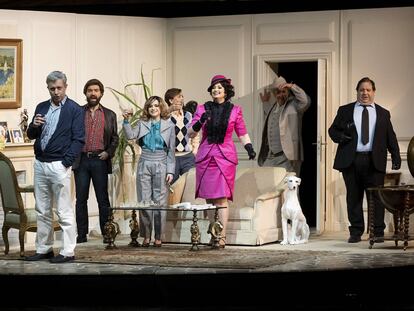 El elenco de la ópera 'Agrippina', en el Teatro de la Maestranza de Sevilla.