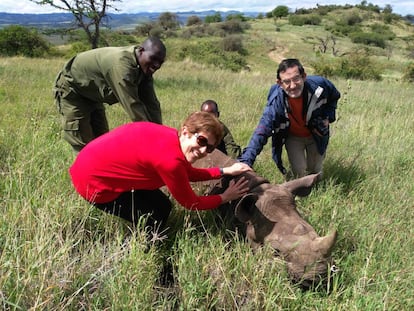 Los investigadores en Kenia. 