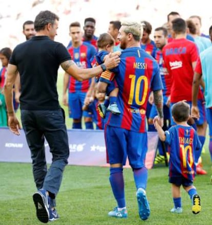 Messi y Luis Enrique.