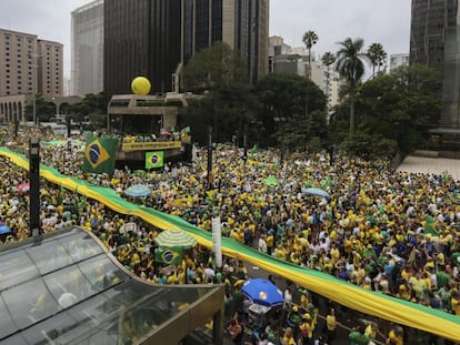 Manifestantes da Paulista.