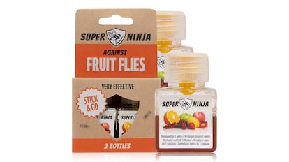 Este envase para acabar con los mosquitos de la fruta se vende en tres tamaños: lote dos, cuatro y doce unidades