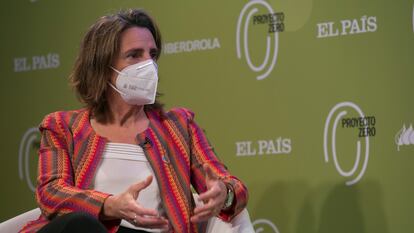 Teresa Ribera, en unas jornadas en EL PAÍS, en diciembre de 2020.