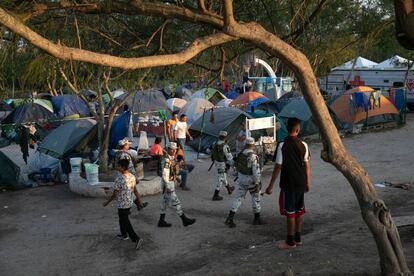 Un campamento de solicitantes de asilo en Matamoros, Mexico. 