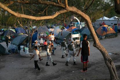 Un campamento de solicitantes de asilo en Matamoros, Mexico.