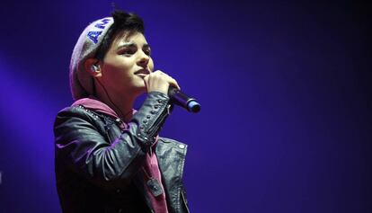 Abraham Mateo, en un concierto en Madrid en noviembre de 2012.