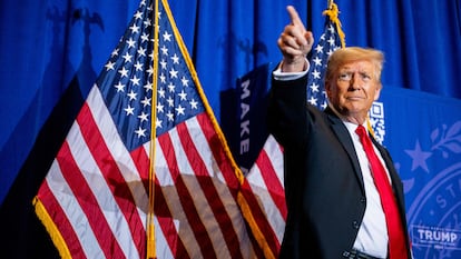 Donald Trump after winning the Iowa Caucuses.