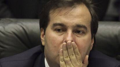 O presidente da Câmara, Rodrigo Maia.