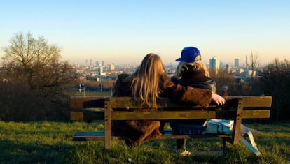 Vista de Londres desde el parque Hampstead Heath.