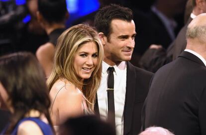 Jennifer Aniston, con su marido Justin Theroux.