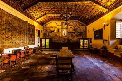La sala de los frailes o del trono, del monasterio de San Antonio el Real, en Segovia, el pasado 14 de julio.