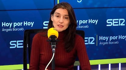 La ministra de Justicia, Pilar Llop, en una entrevista en la Cadena SER el pasado 7 de enero.