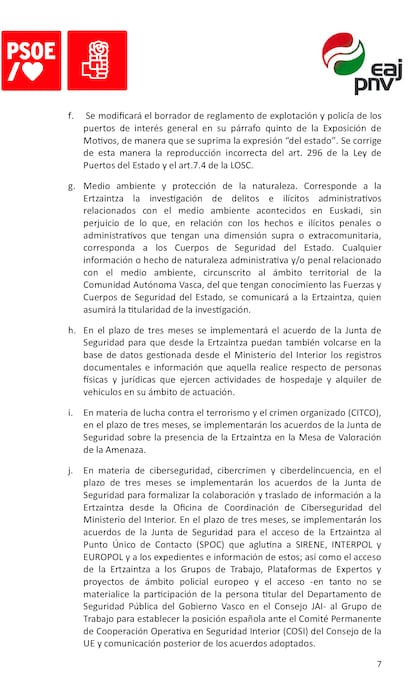 Acuerdo PNV- PSOE