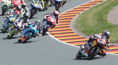 Miller, liderando la carrera en Sachsenring.